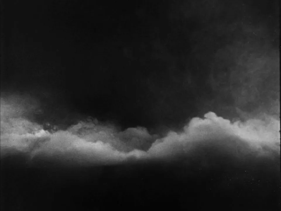 A black and white photo of clouds